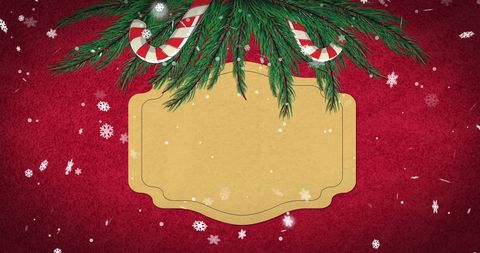 Festive Christmas Background with Copy Space and Fir Branches