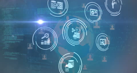 Futuristic Digital Technology Network