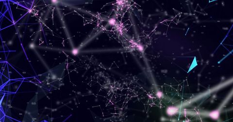 Abstract Digital Network with Glowing Nodes and Lines - Download Free Stock Images Pikwizard.com