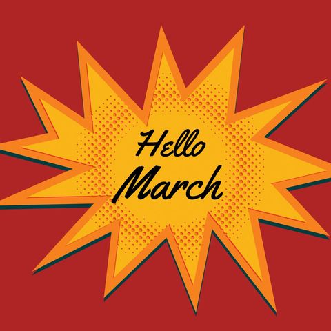 Vibrant Explosion Graphic Welcoming March - Download Free Stock Templates Pikwizard.com