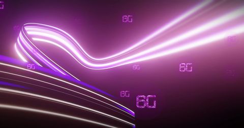 6G Technology Abstract Background with Digital Waves - Download Free Stock Images Pikwizard.com