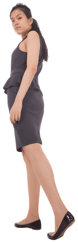 Transparent Image of Asian Businesswoman Standing with Confidence
