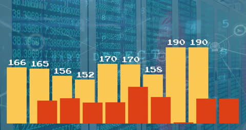 Digital Data Animation in Computer Server Room