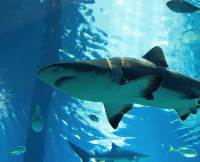 Close up of sharks in water created using generative ai technology - Download Free Stock Photos Pikwizard.com