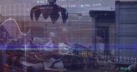 Innovative data processing at junkyard industrial site