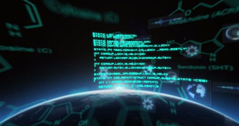 Futuristic Data Processing on Globe with Digital Interface - Download Free Stock Images Pikwizard.com