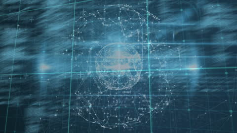 Futuristic Digital Network Technology in Blue