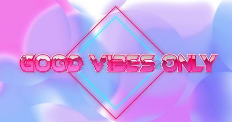 Good Vibes Only Retro Bright Text Layout
