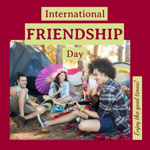 diverse friends celebrating friendship day at outdoor festival - Download Free Stock Templates Pikwizard.com