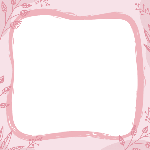 Decorative Pink Frame with Botanical Motifs on Transparent Background - Download Free Stock Videos Pikwizard.com