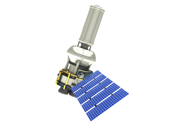 Modern Transparent 3D Illustration of Solar Power Satellite - Download Free Stock Videos Pikwizard.com