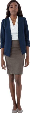Professional Businesswoman in Stylish Work Attire Transparent Background