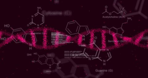 abstract dna molecular structure with digital data overlay - Download Free Stock Images Pikwizard.com