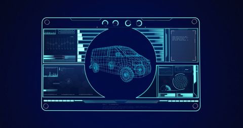 3d car diagram with digital analytics interface - Download Free Stock Images Pikwizard.com