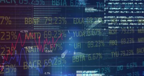 Dynamic Stock Market Data on Digital Display Background - Download Free Stock Images Pikwizard.com
