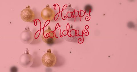 Festive Holiday Greeting with Elegant Christmas Baubles