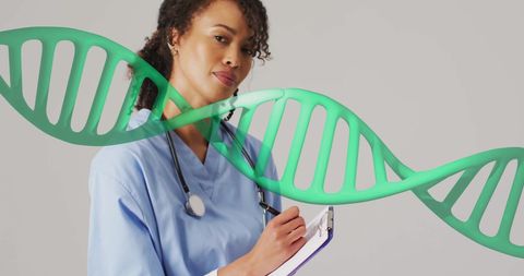 Medical Professional Analyzing Genetic Data for Scientific Research - Download Free Stock Images Pikwizard.com