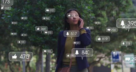 Young Woman Connecting Digitally through Smartphone in Urban Setting