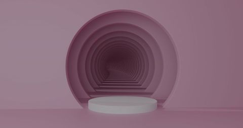 Modern Abstract Tunnel in Monochrome Pink Hues - Download Free Stock Images Pikwizard.com