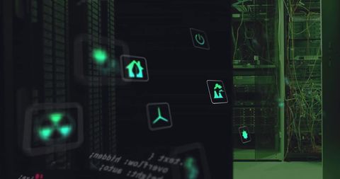 Eco-Friendly Data Processing with Server Technology - Download Free Stock Images Pikwizard.com