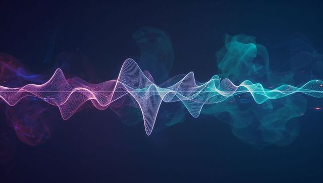 Futuristic Digital Waveform in Luminous Abstract Design