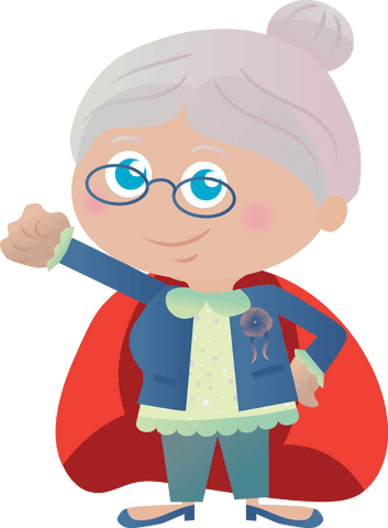 senior woman in cape, vector illustration on transparent background - Download Free Stock Videos Pikwizard.com