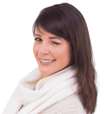 Brunette Woman Smiling Warmly in Winter Attire on Transparent Background - Download Free Stock Videos Pikwizard.com