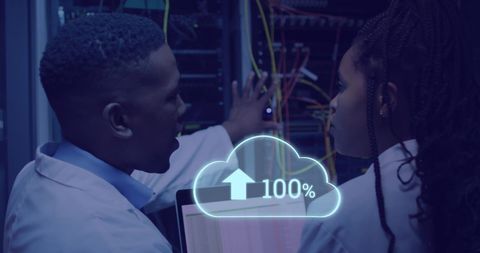 technicians discussing cloud upload in data center - Download Free Stock Images Pikwizard.com