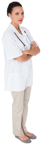 Confident Nurse in White Uniform with Transparent Background - Download Free Stock Videos Pikwizard.com