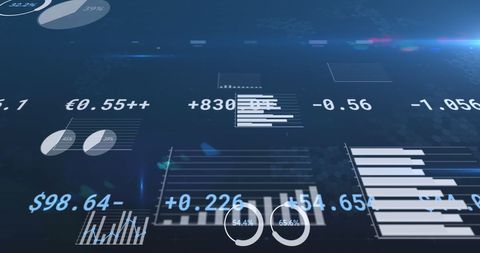 Dynamic Financial Data Visualization with Statistics - Download Free Stock Images Pikwizard.com