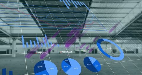 Futuristic Financial Graphs in Virtual Environment
