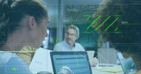 Collaborative Business Work with Financial Data Visualization - Download Free Stock Images Pikwizard.com