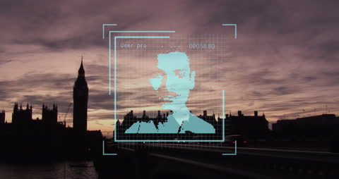 Biometric Facial Recognition Data Over London
