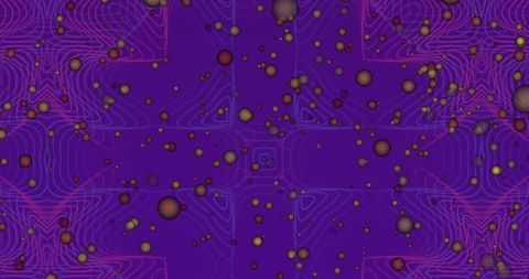 Futuristic Kaleidoscope Patterns with Glowing Dots on Purple - Download Free Stock Images Pikwizard.com