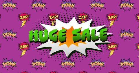 Retro Comic Speech Bubbles Huge Sale Background