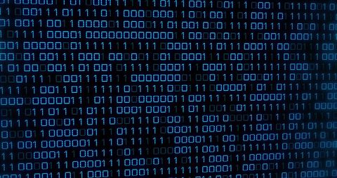 Dynamic Binary Code Display on Dark Background - Download Free Stock Images Pikwizard.com