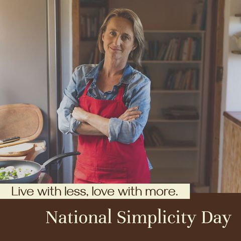 celebrating national simplicity day with contentment - Download Free Stock Templates Pikwizard.com