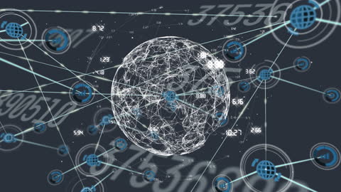Global Network Connections and Data Animation