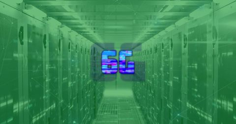 6G Technology in Data Center with Digital Graphics - Download Free Stock Images Pikwizard.com