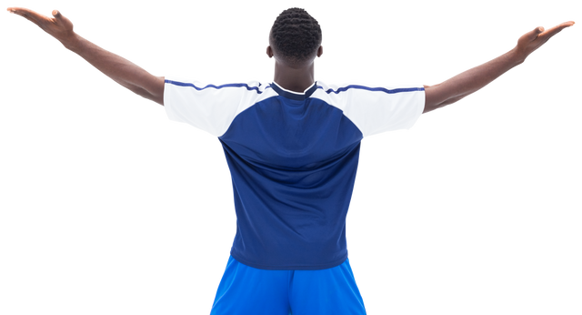 Transparent Football Player Celebrating Victory with Arms Outstretched - Download Free Stock Videos Pikwizard.com