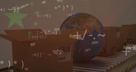 global supply chain visualization with numeric data - Download Free Stock Images Pikwizard.com
