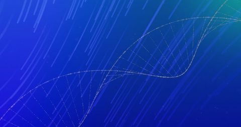 Digitally Generated Rotating DNA Strand on Blue Background - Download Free Stock Images Pikwizard.com