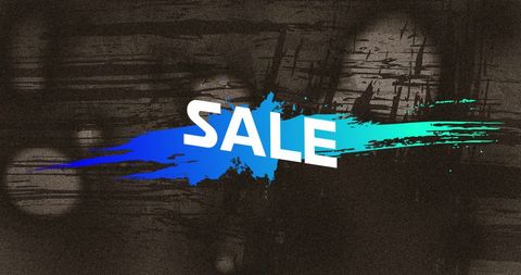 Vibrant sale banner with artistic paint splash background