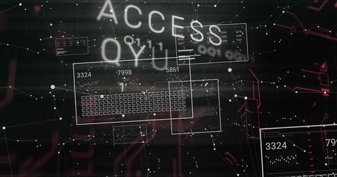 Cyber Security Concept with Access Denied over Digital Data Flow - Download Free Stock Images Pikwizard.com