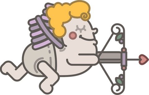 cute cartoon cupid with arrow on transparent background - Download Free Stock Videos Pikwizard.com