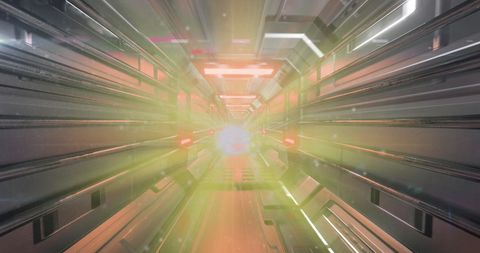 Futuristic Light Tunnel with 3D Vortex Effect