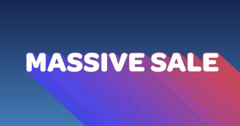 Massive Sale Promotional Banner on Gradient Background - Download Free Stock Images Pikwizard.com
