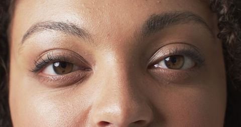 Close-Up of Woman's Eyes with Natural Expression