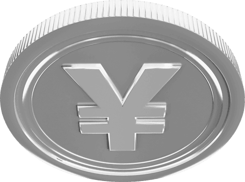 Transparent Silver Coin on White with Yuan Symbol - Download Free Stock Videos Pikwizard.com