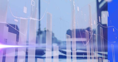 Dynamic financial data visualization in modern office